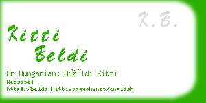 kitti beldi business card